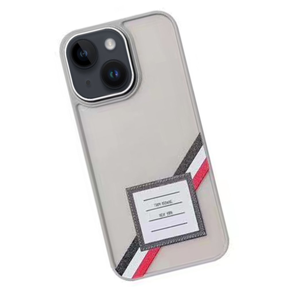 Movenchy iPhone 15 Terra Desenli Kapak - Gri - 1