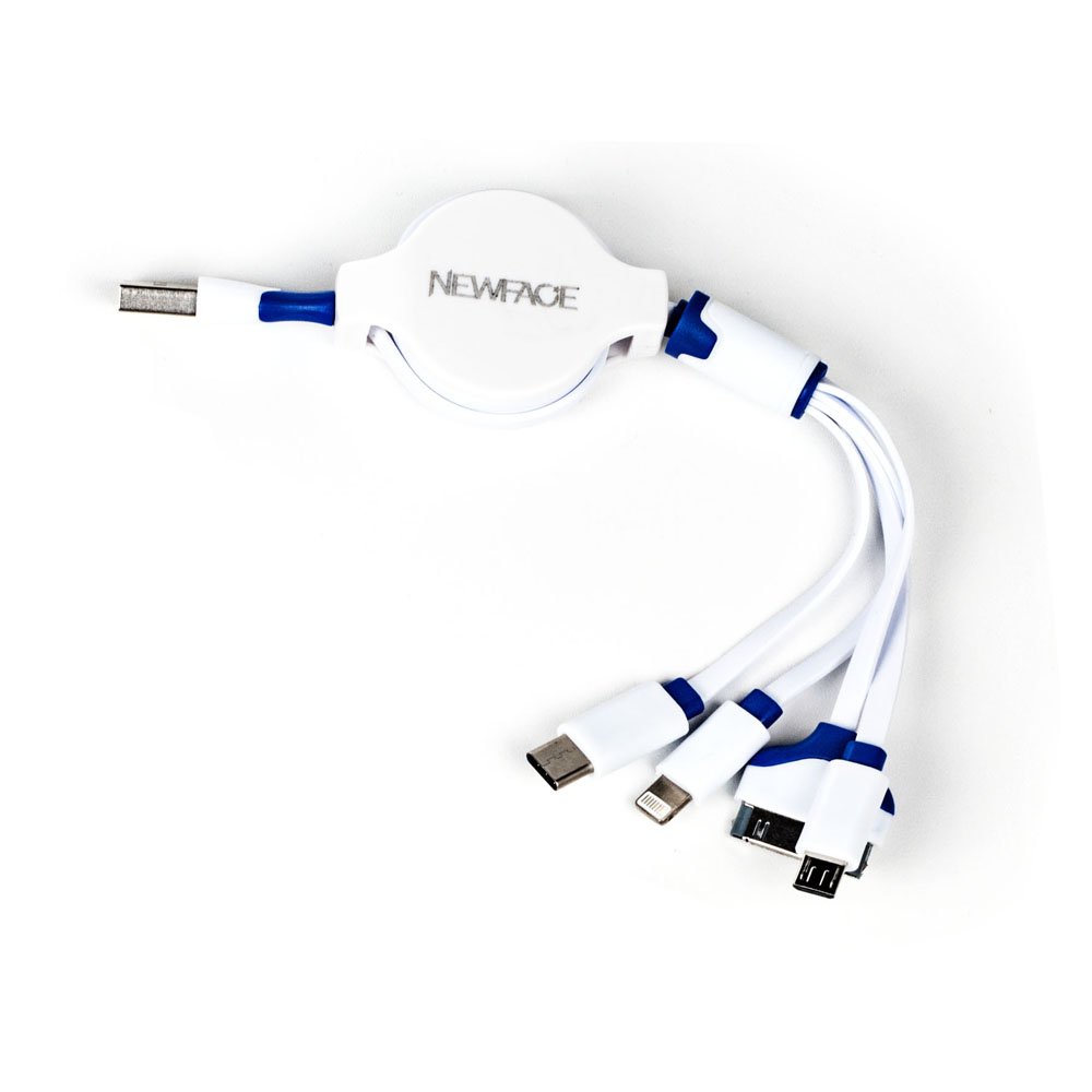 Newface Makaralı 4in1 USB Kablo - Mavi