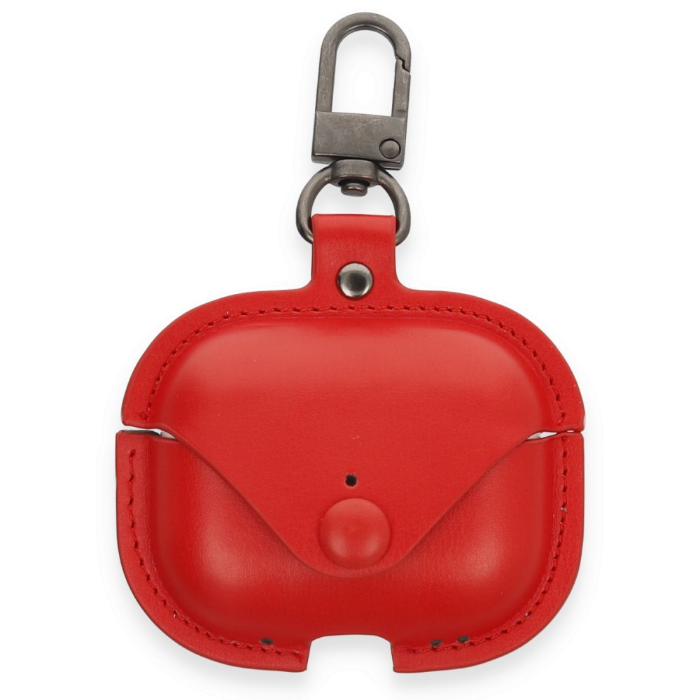 Newface Airpods 3 (3.nesil) Çanta Deri Kılıf - Kırmızı