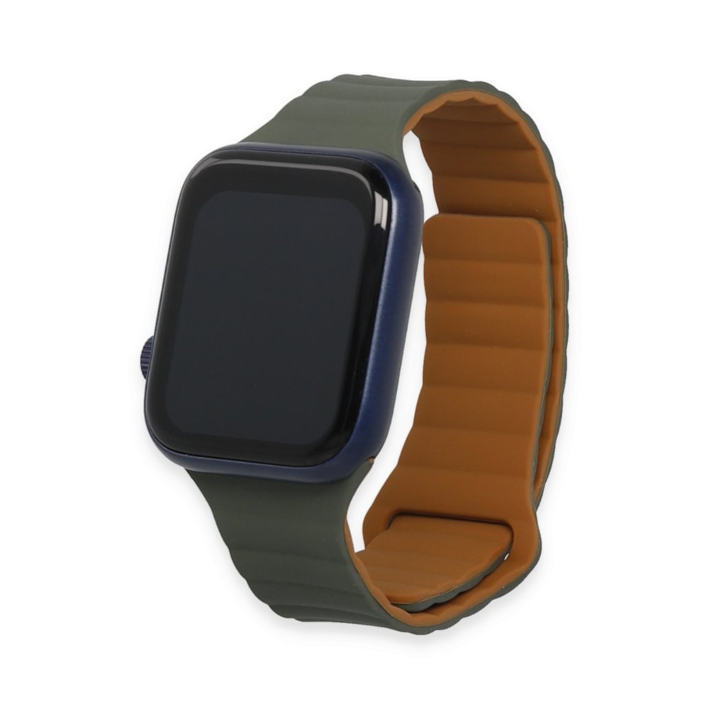 Newface Apple Watch 38mm KR411 Tailored Strap Kordon - Koyu Yeşil