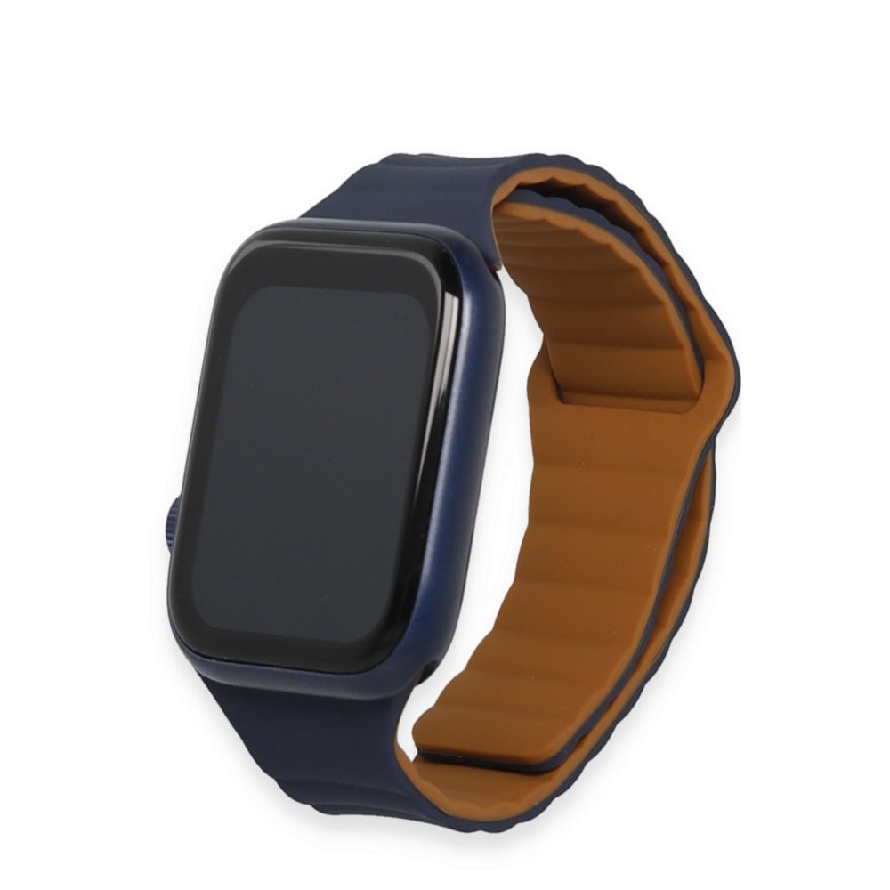 Newface Apple Watch 41mm KR411 Tailored Strap Kordon - Lacivert