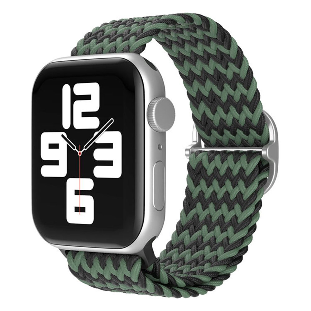 Newface Apple Watch 41mm Star Kordon - Zigzag Yeşil-Siyah