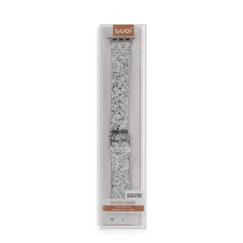 Newface Apple Watch 41mm Starry Taşlı Kordon - Gümüş