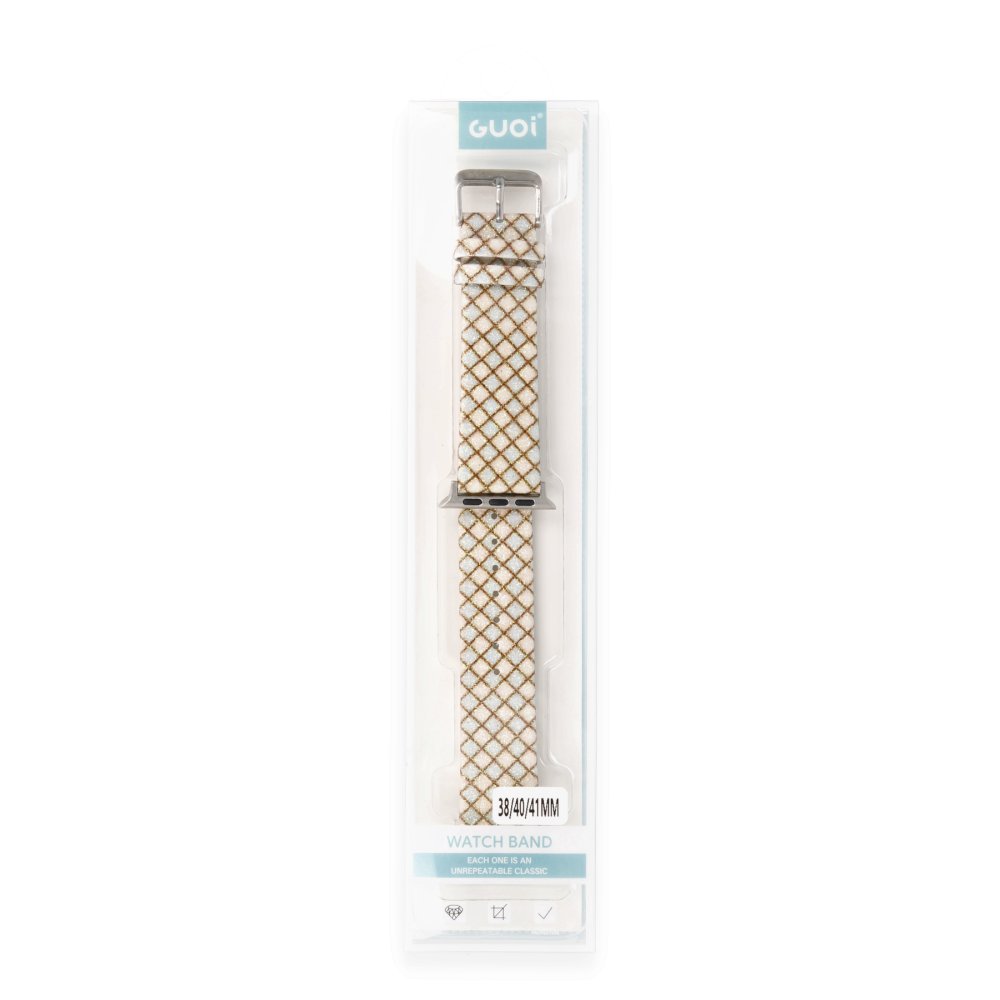Newface Apple Watch 42mm Karo Motif Kordon - Mavi