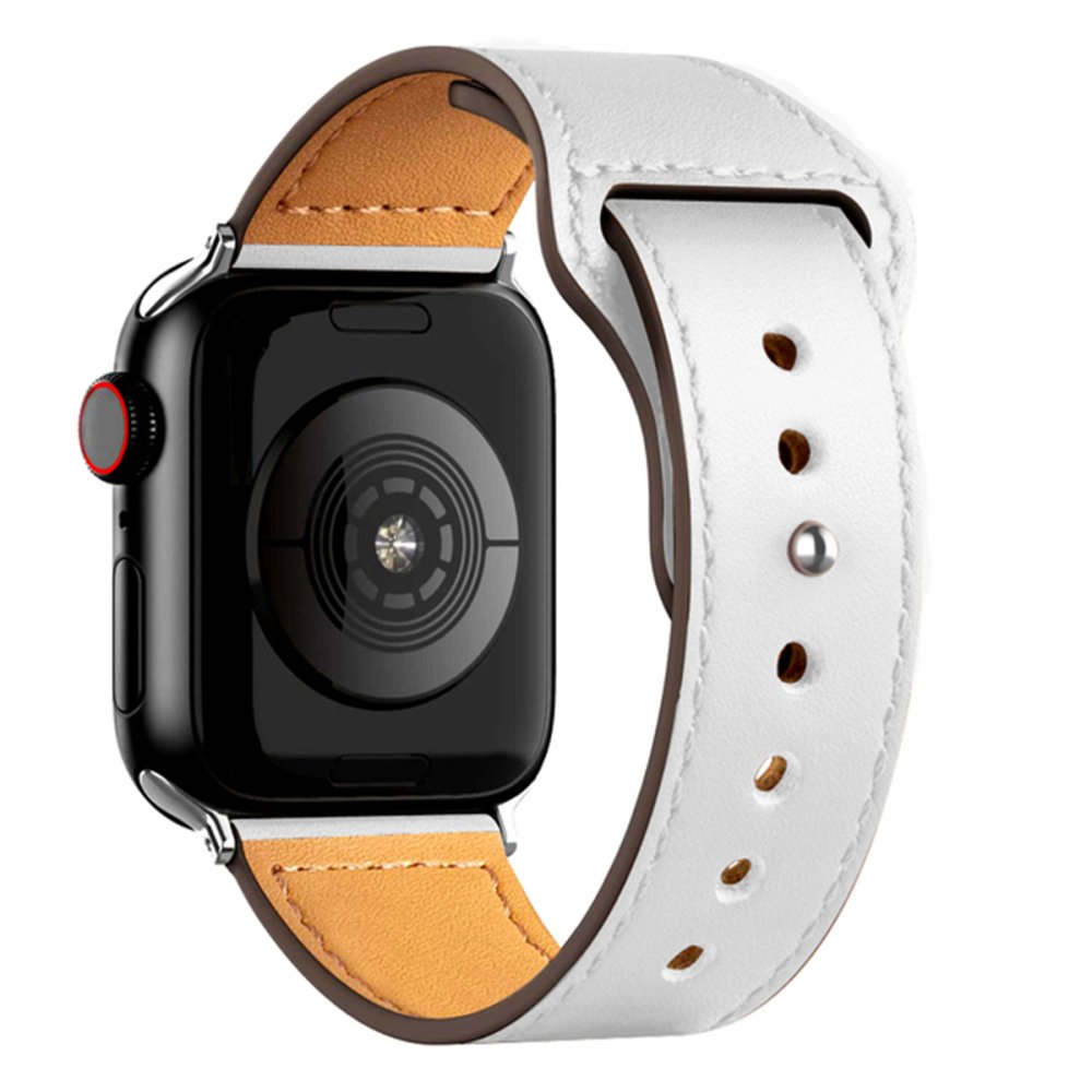 Newface Apple Watch 42mm KR415 Luaz Deri Kordon - Beyaz