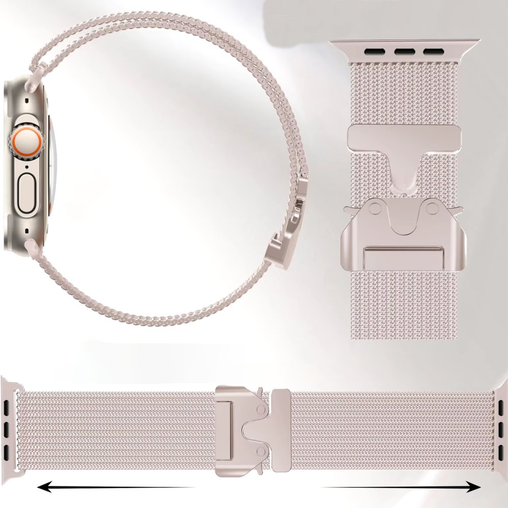 Newface Apple Watch 42mm Milano Metal Kordon - Titan Gri