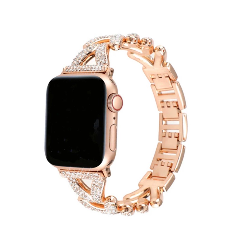 Newface Apple Watch 42mm Node Taşlı Kordon - Gold
