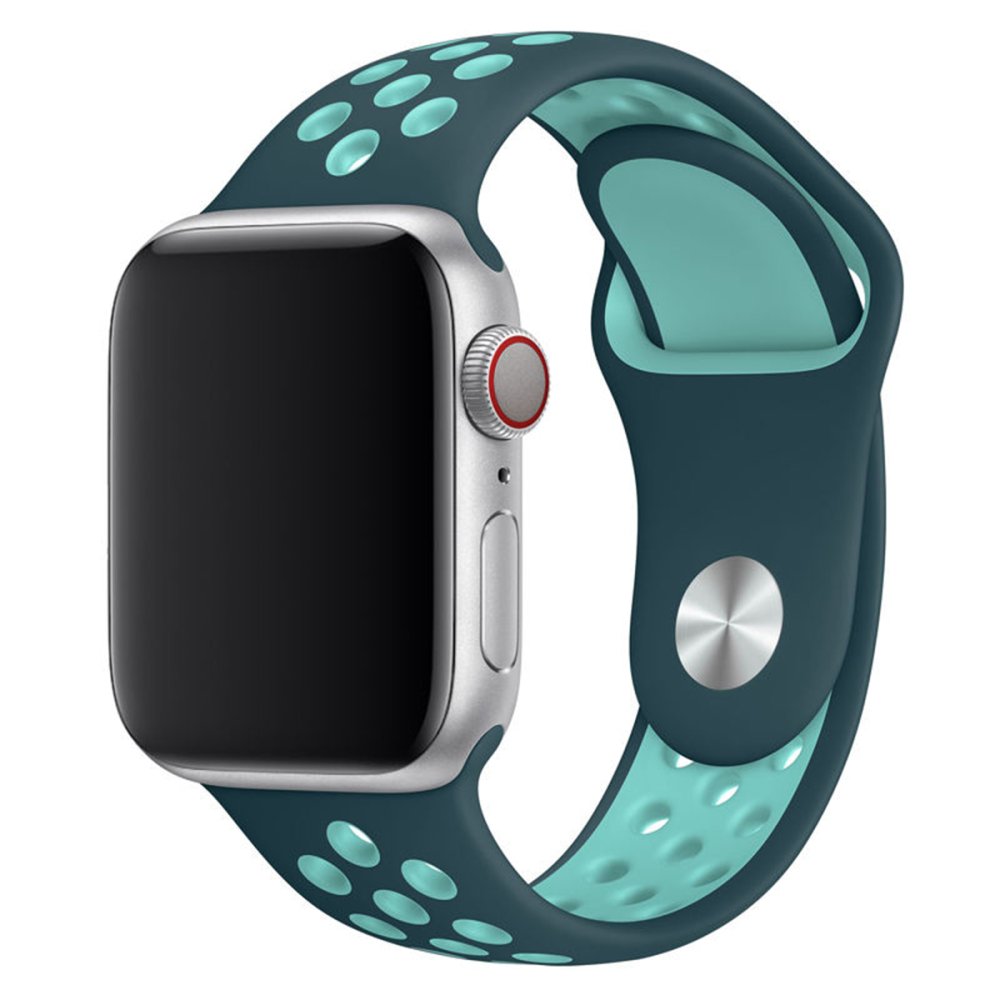 Newface Apple Watch Ultra 49mm Spor Delikli Kordon - Petrol Mavisi-Turkuaz