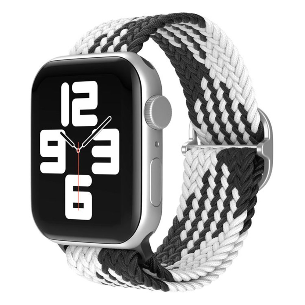 Newface Apple Watch 42mm Star Kordon - Siyah-Beyaz