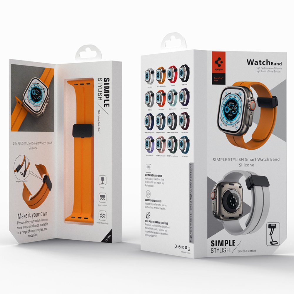 Newface Apple Watch 44mm KR412 Elegance Stylısh Kordon - Füme