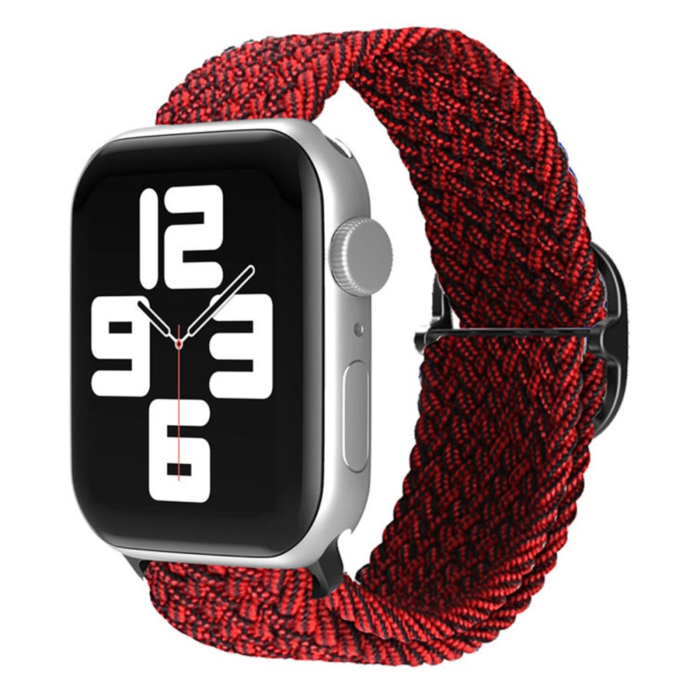 Newface Apple Watch 45mm Star Kordon - Siyah-Bordo
