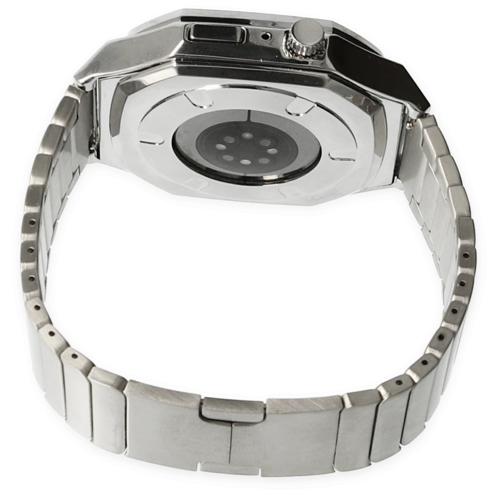 Newface Apple Watch 44mm KR409 Metal Kordon - Gümüş