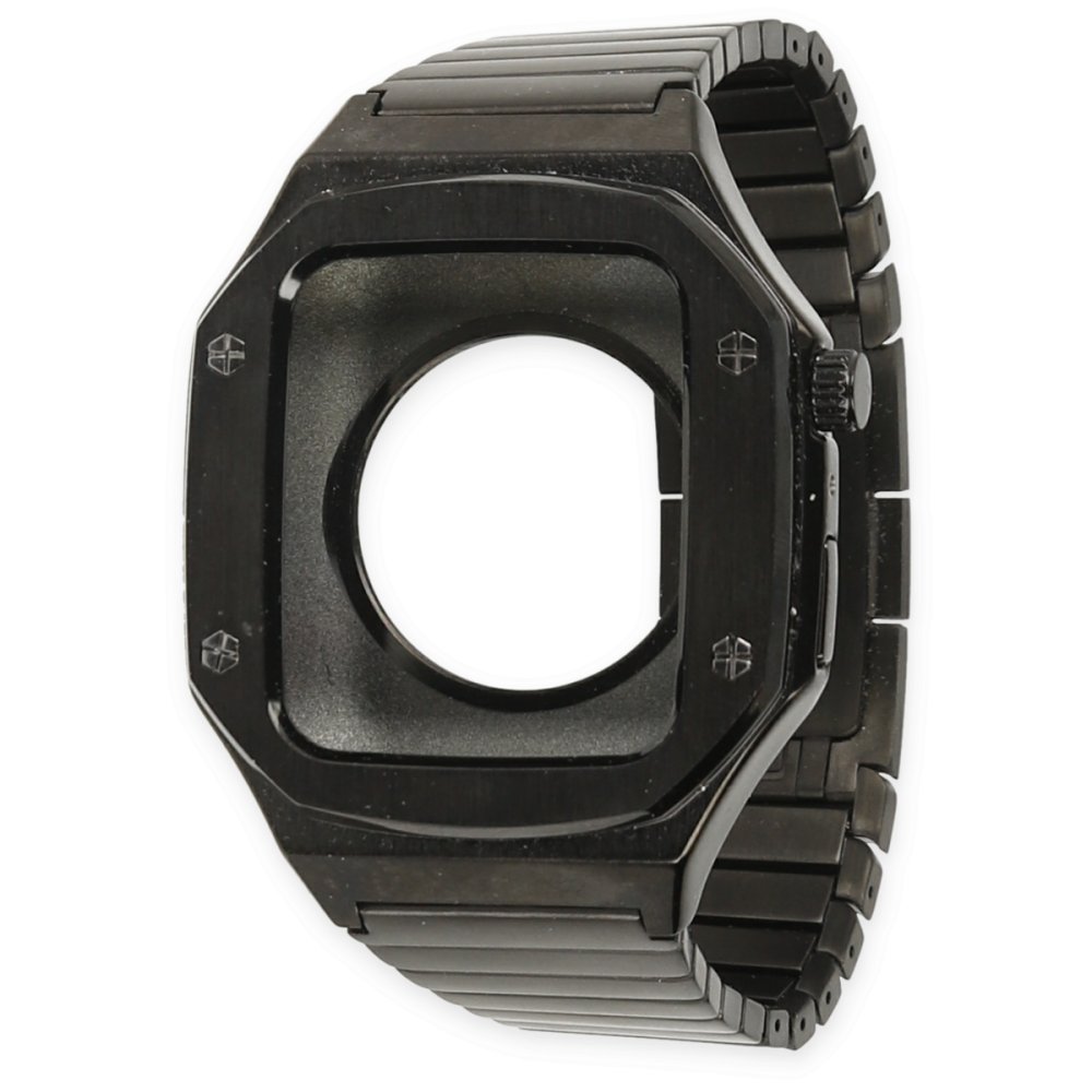 Newface Apple Watch 44mm KR409 Metal Kordon - Siyah