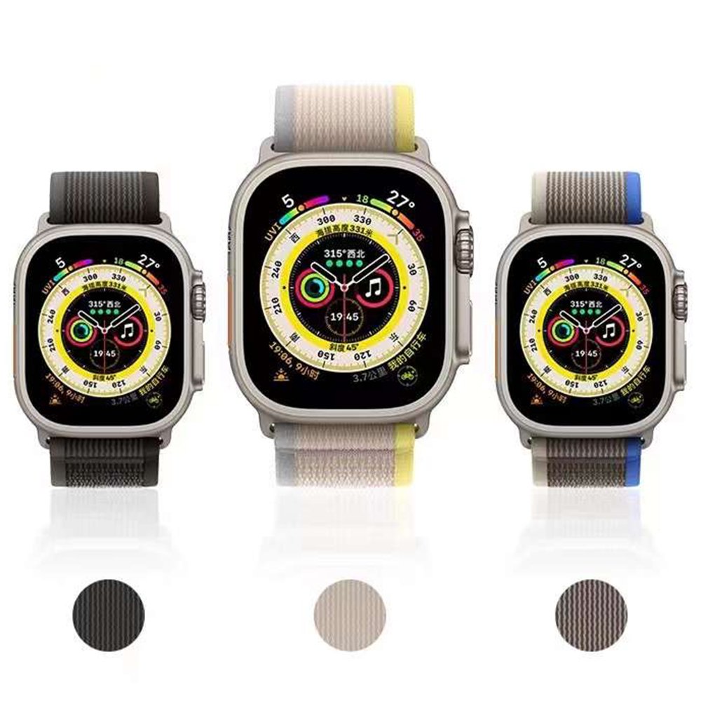 Newface Apple Watch 42mm Trail Kordon - Sarı-Bej