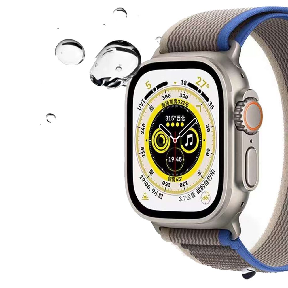 Newface Apple Watch 41mm Trail Kordon - Siyah-Gri