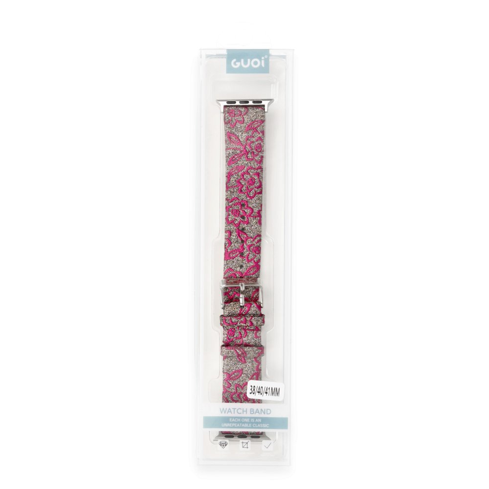 Newface Apple Watch Ultra 49mm Creeper Desenli Kordon - Pembe
