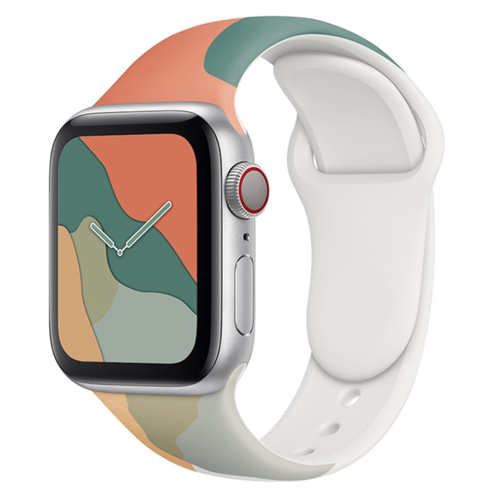 Newface Apple Watch 40mm KR407 Kamuflaj Silikon Kordon - Desen 1