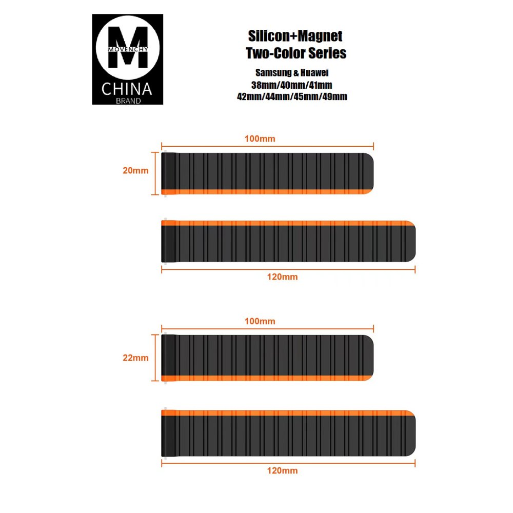 Movenchy Apple Watch Ultra 49mm MO-WB1 Çift Renk Mıknatıslı Silikon Kordon - Lacivert-Mavi