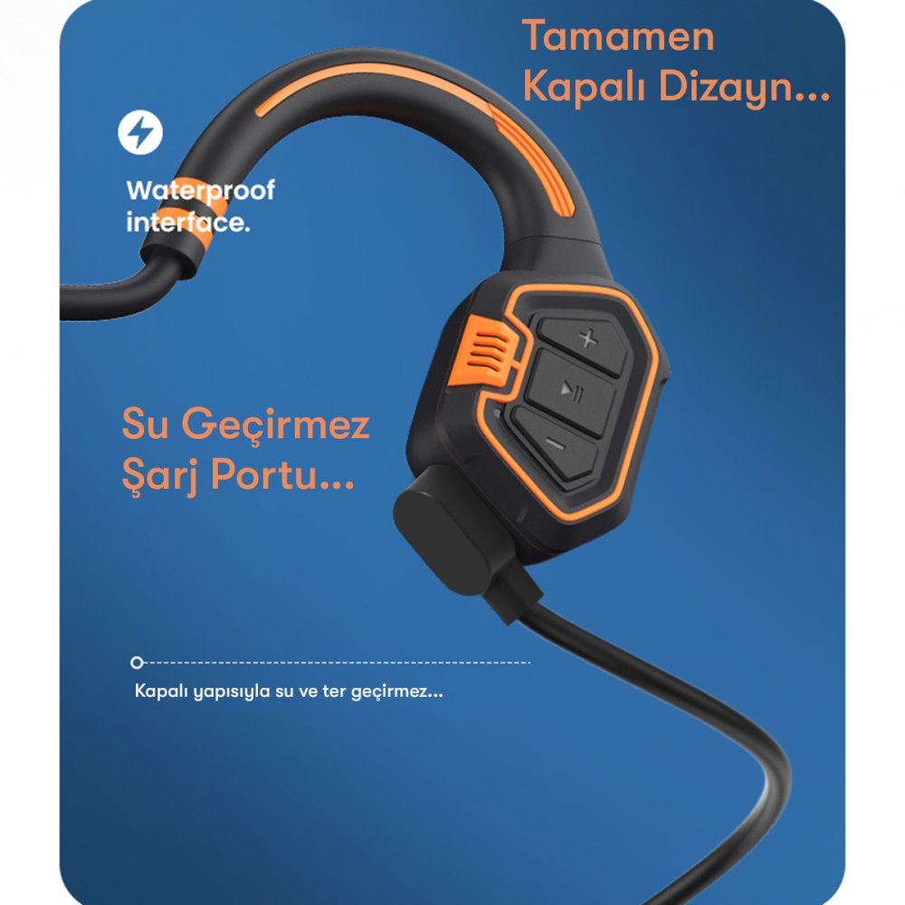 Newface AS9 Suya Dayanıklı Bluetooth Kulaklık - Siyah