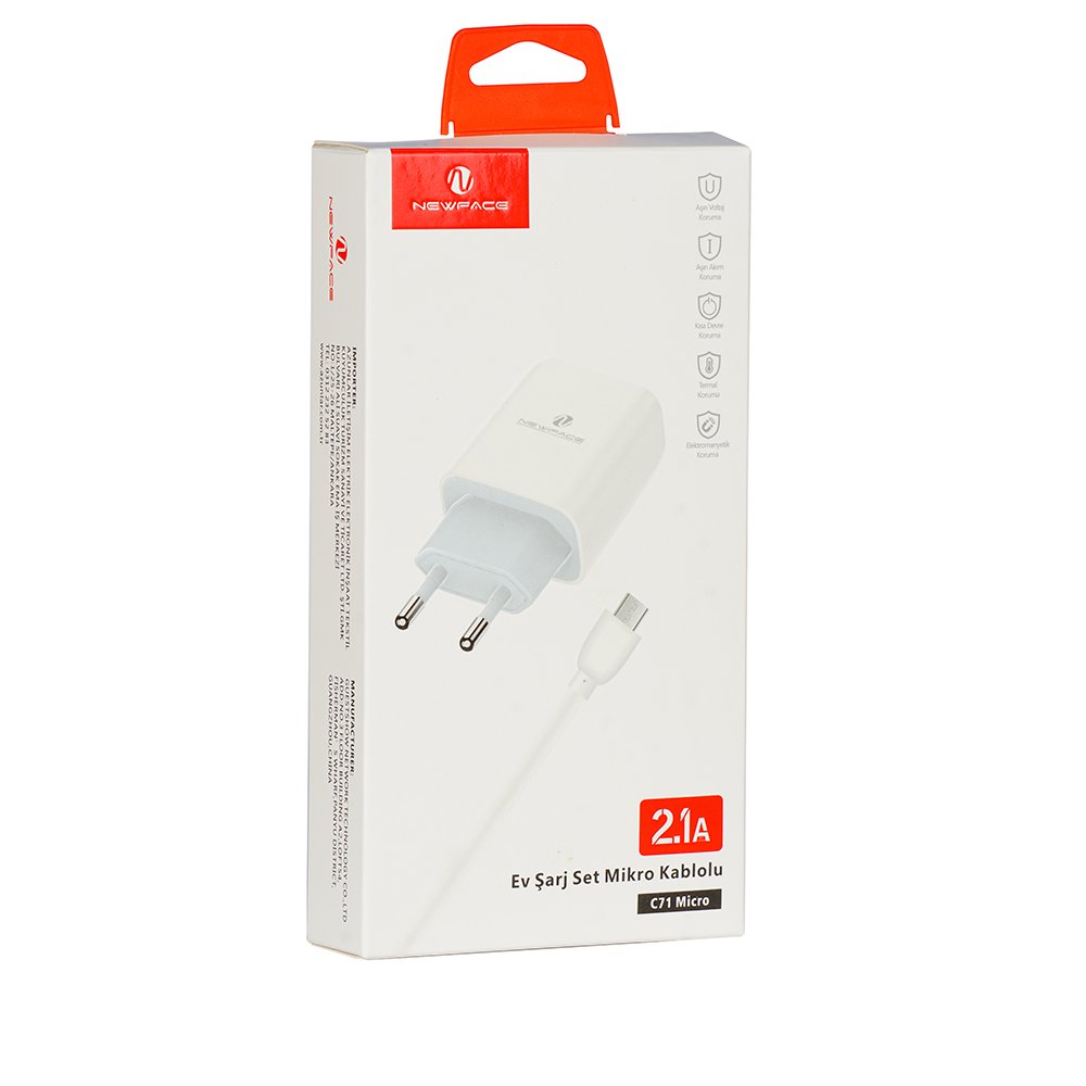 Newface C71 Micro USB 2.1A Seyahat Şarj Aleti