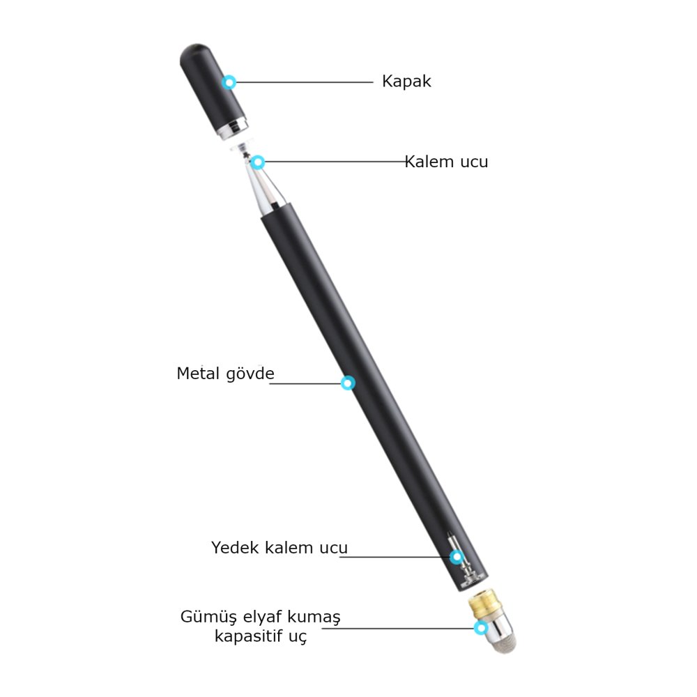 Newface Dokunmatik Stylus Kalem Pen 142 - Beyaz