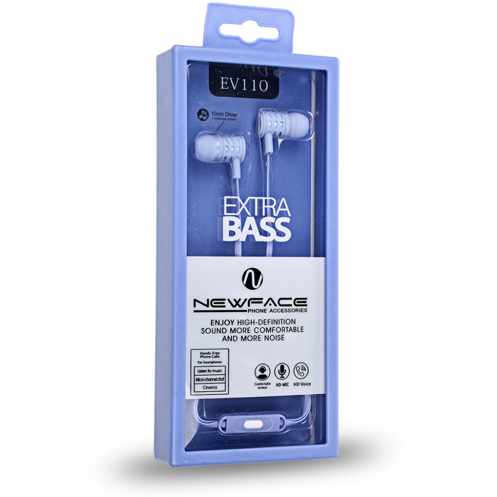 Newface EV110 Kablolu Extra Bass Kulaklık - Mavi