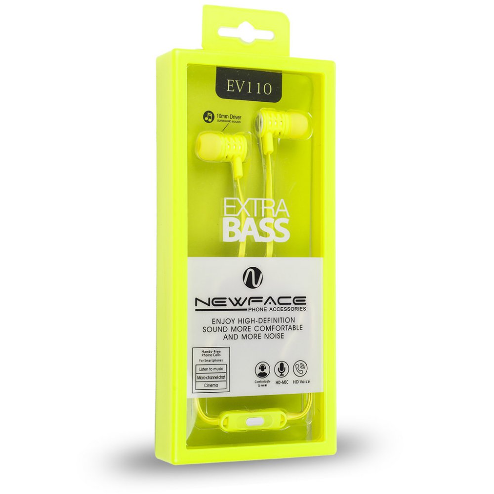 Newface EV110 Kablolu Extra Bass Kulaklık - Sarı