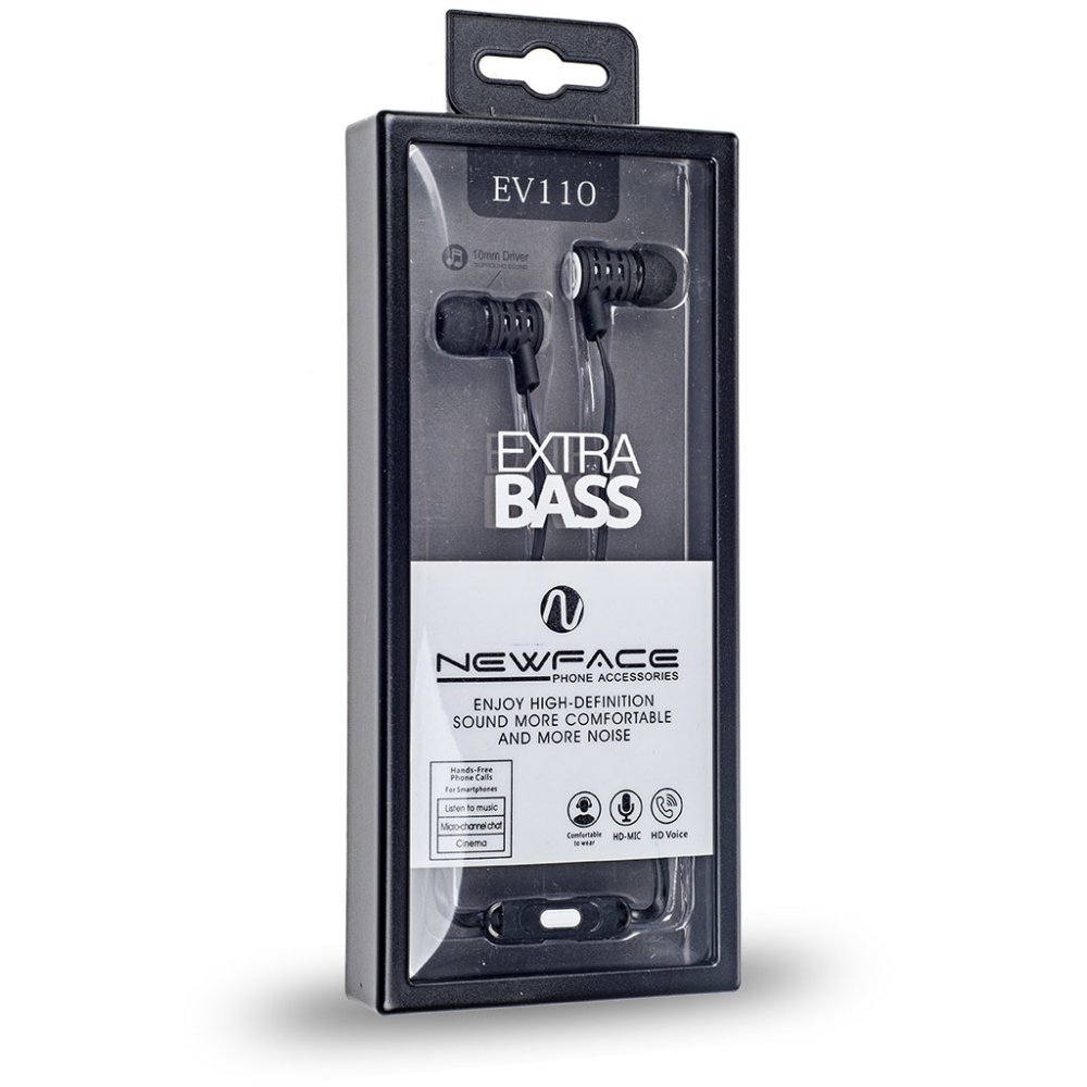 Newface EV110 Kablolu Extra Bass Kulaklık - Siyah