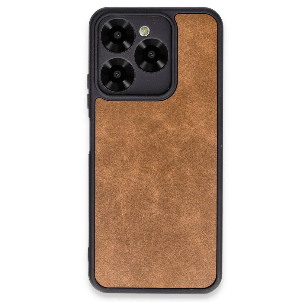 Newface General Mobile Era 50 Kılıf Aras Deri Kapak - Taba