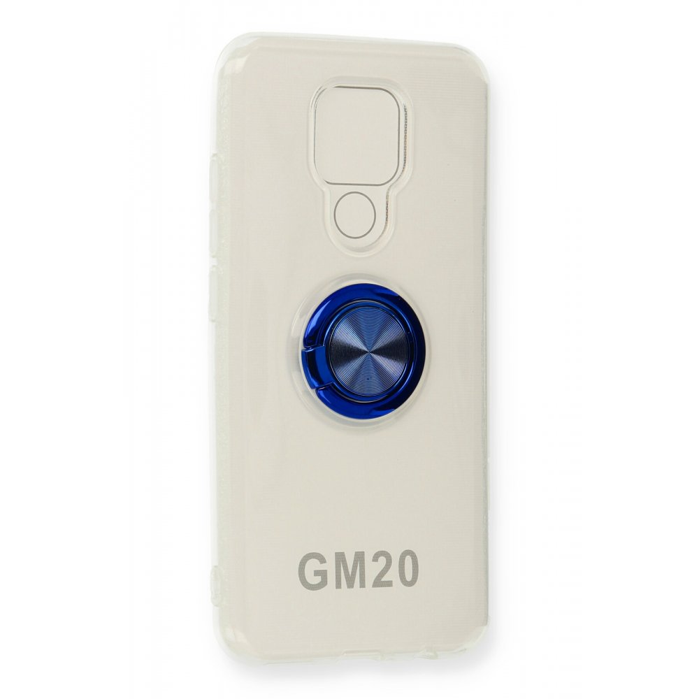 Newface General Mobile GM 20 Kılıf Gros Yüzüklü Silikon - Mavi