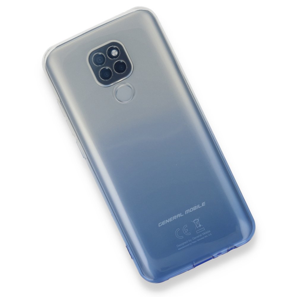 Newface General Mobile GM 20 Kılıf Lüx Çift Renkli Silikon - Mavi