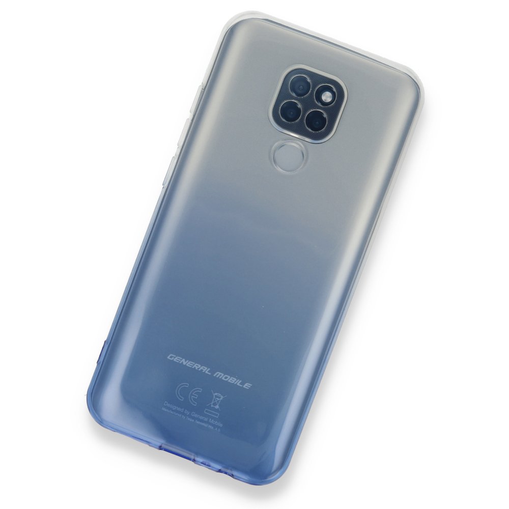 Newface General Mobile GM 20 Kılıf Lüx Çift Renkli Silikon - Mavi