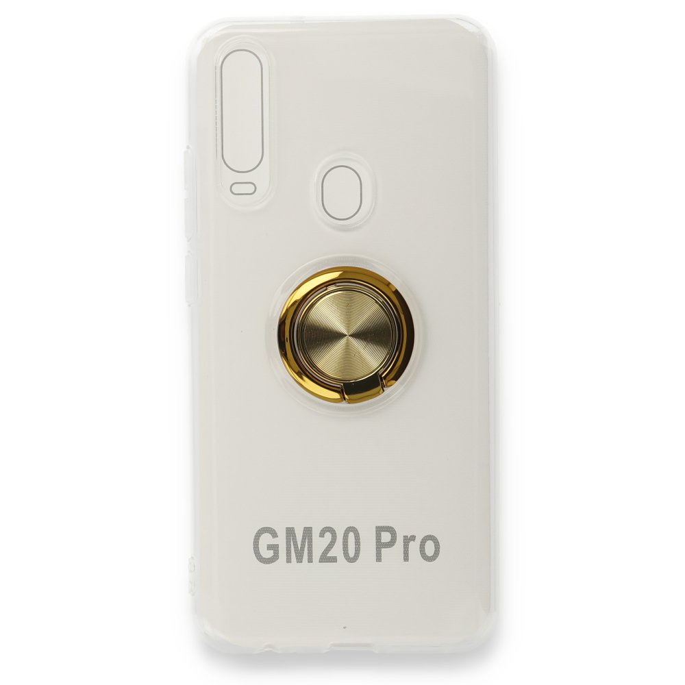 Newface General Mobile GM 20 Pro Kılıf Gros Yüzüklü Silikon - Gold