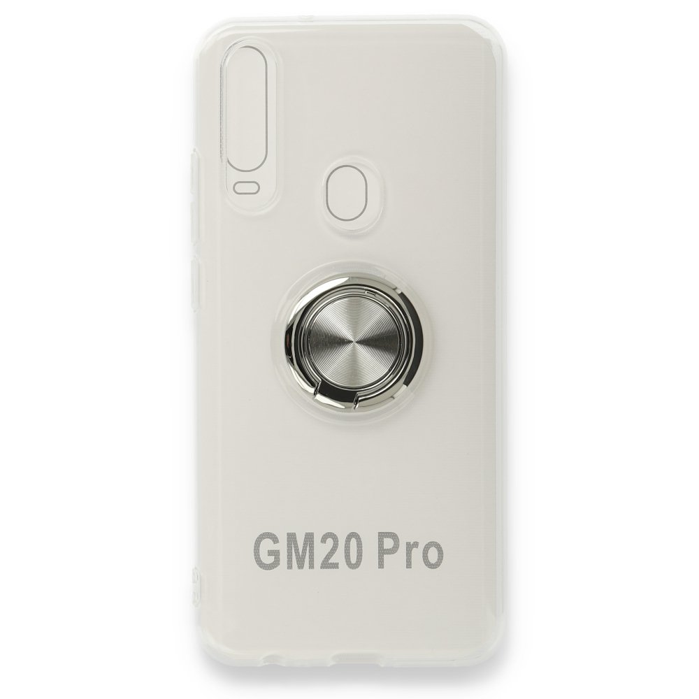 Newface General Mobile GM 20 Pro Kılıf Gros Yüzüklü Silikon - Gümüş