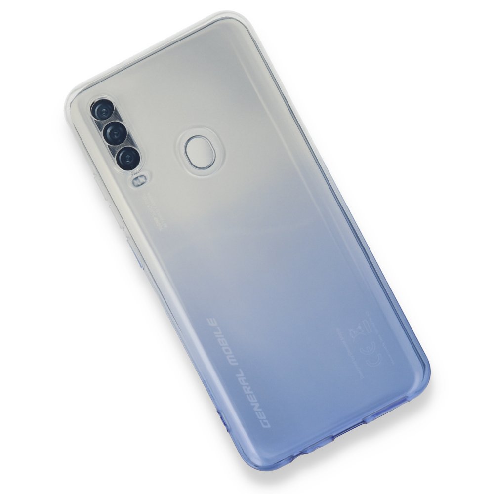 Newface General Mobile GM 20 Pro Kılıf Lüx Çift Renkli Silikon - Mavi