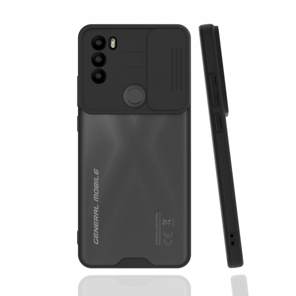 Newface General Mobile GM 21 Plus Kılıf Platin Kamera Koruma Silikon - Siyah