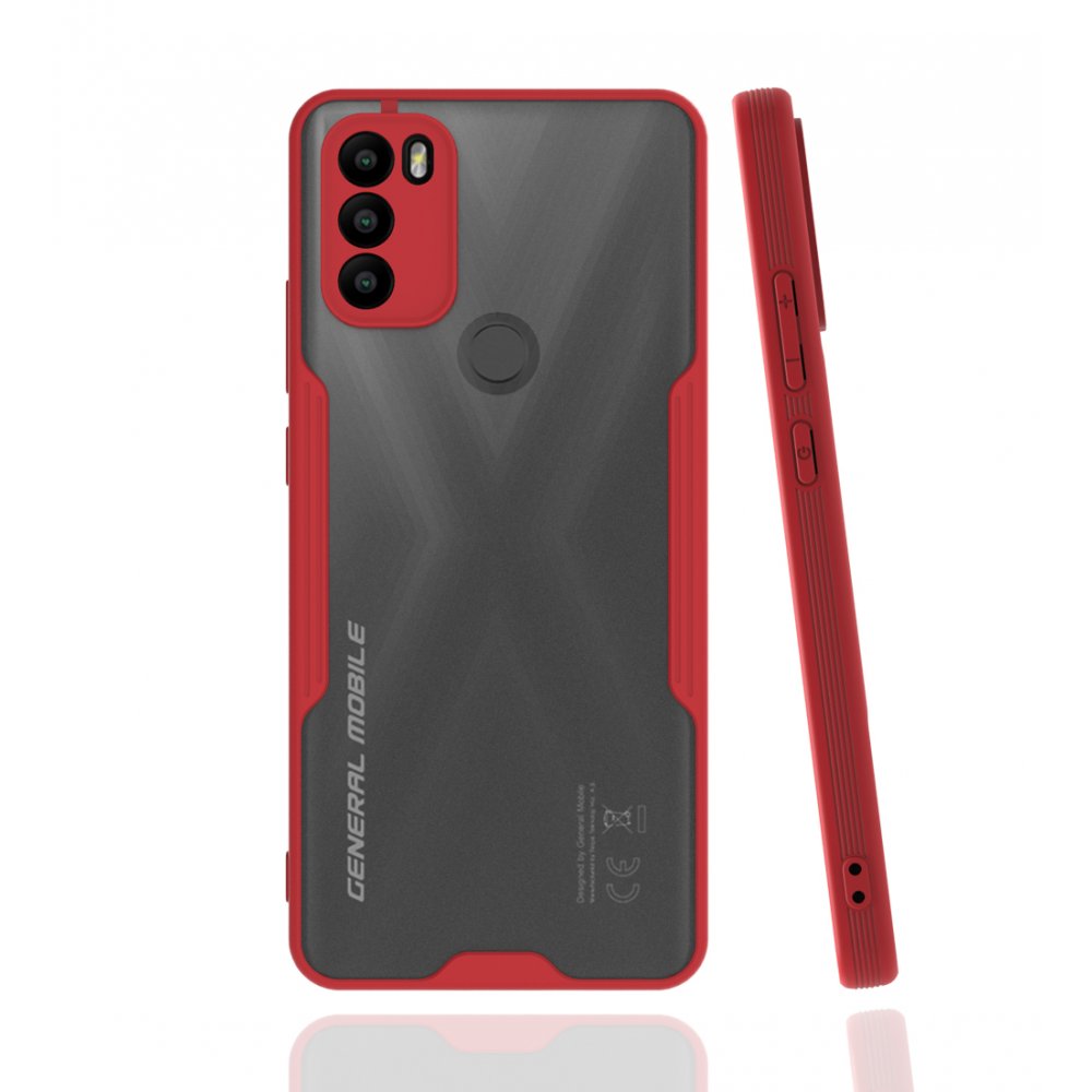 Newface General Mobile GM 21 Plus Kılıf Platin Silikon - Kırmızı