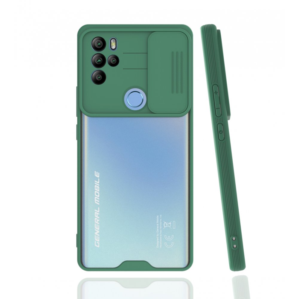 Newface General Mobile GM 21 Pro Kılıf Platin Kamera Koruma Silikon - Yeşil