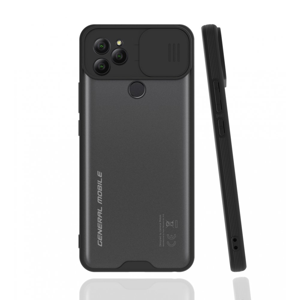 Newface General Mobile GM 22 Kılıf Platin Kamera Koruma Silikon - Siyah