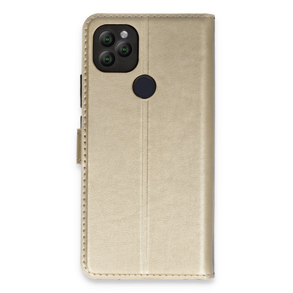 Newface General Mobile GM 22 Kılıf Trend S Plus Kapaklı Kılıf - Gold