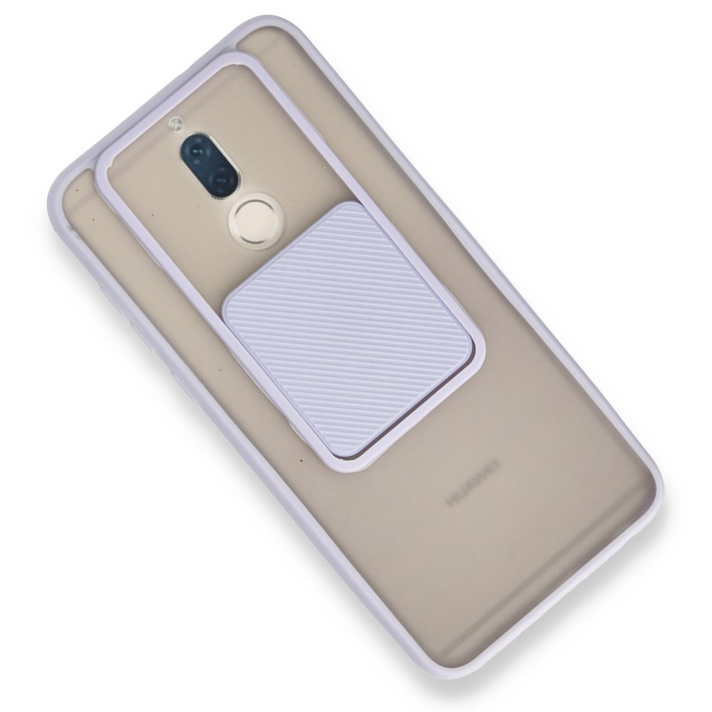 Newface Huawei Mate 10 Lite Kılıf Palm Buzlu Kamera Sürgülü Silikon - Lila