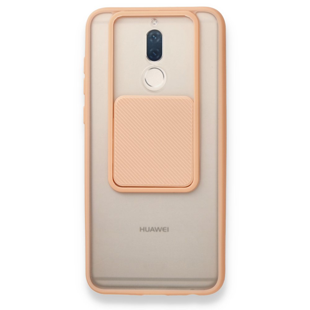 Newface Huawei Mate 10 Lite Kılıf Palm Buzlu Kamera Sürgülü Silikon - Pembe