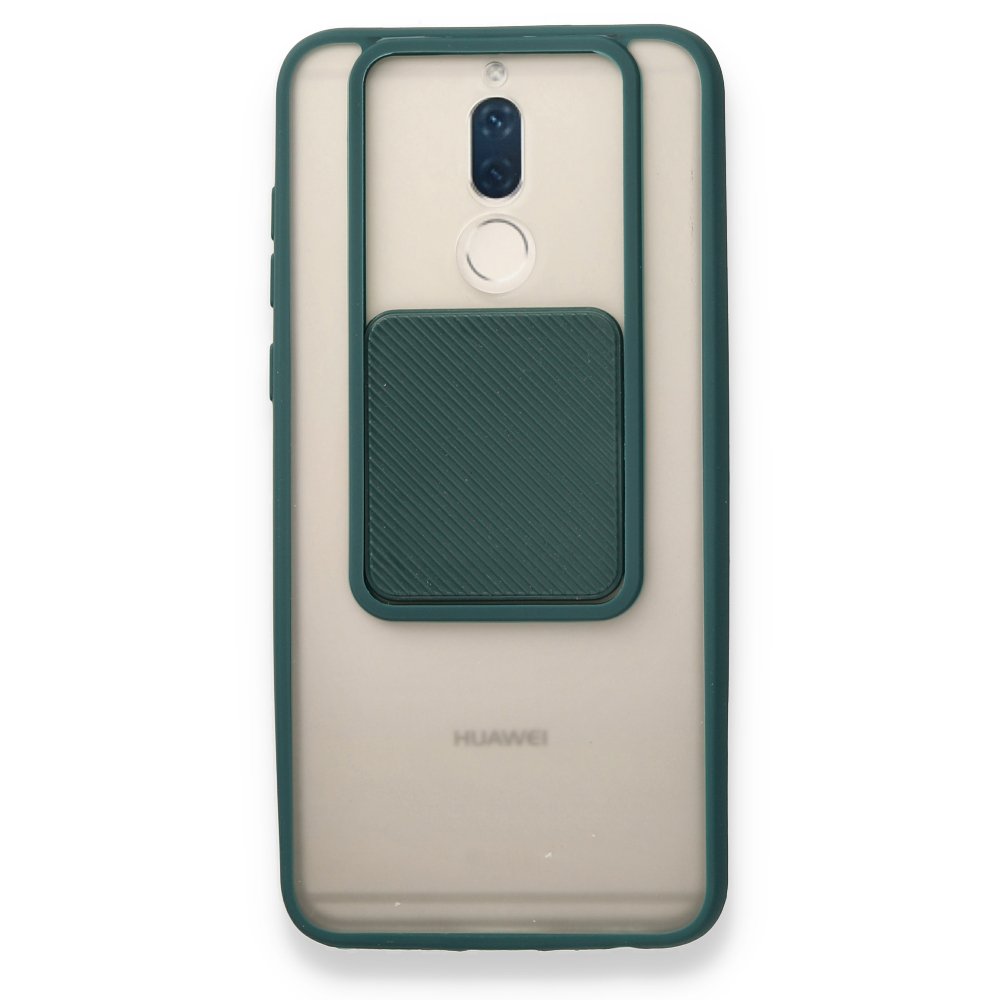 Newface Huawei Mate 10 Lite Kılıf Palm Buzlu Kamera Sürgülü Silikon - Yeşil