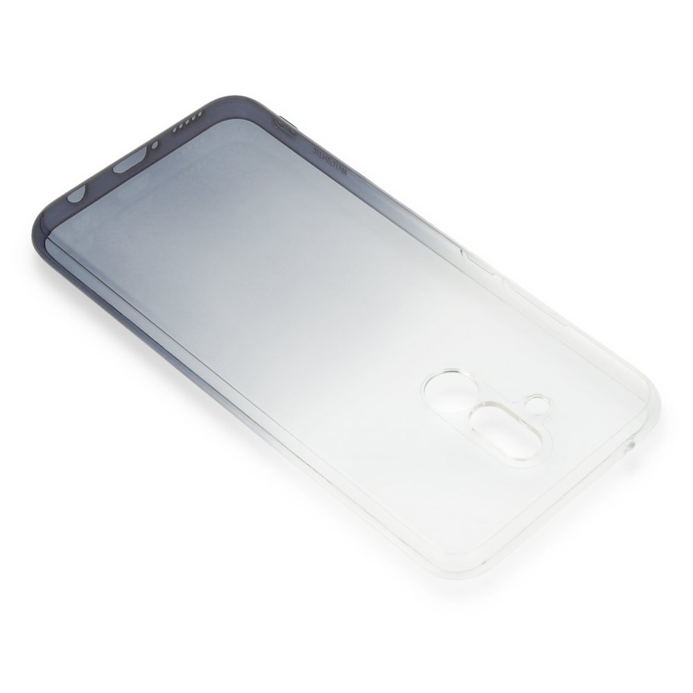 Newface Huawei Mate 20 Lite Kılıf Lüx Çift Renkli Silikon - Siyah