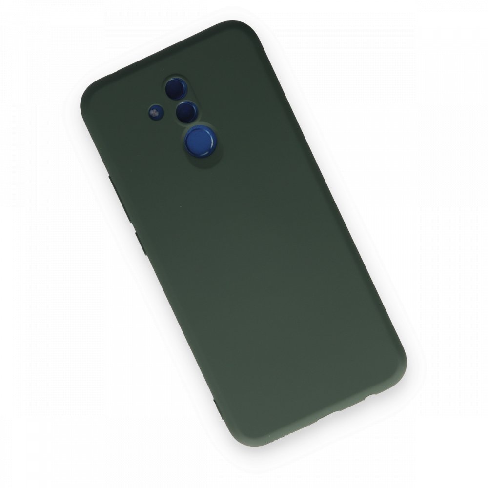 Newface Huawei Mate 20 Lite Kılıf Nano içi Kadife  Silikon - Koyu Yeşil