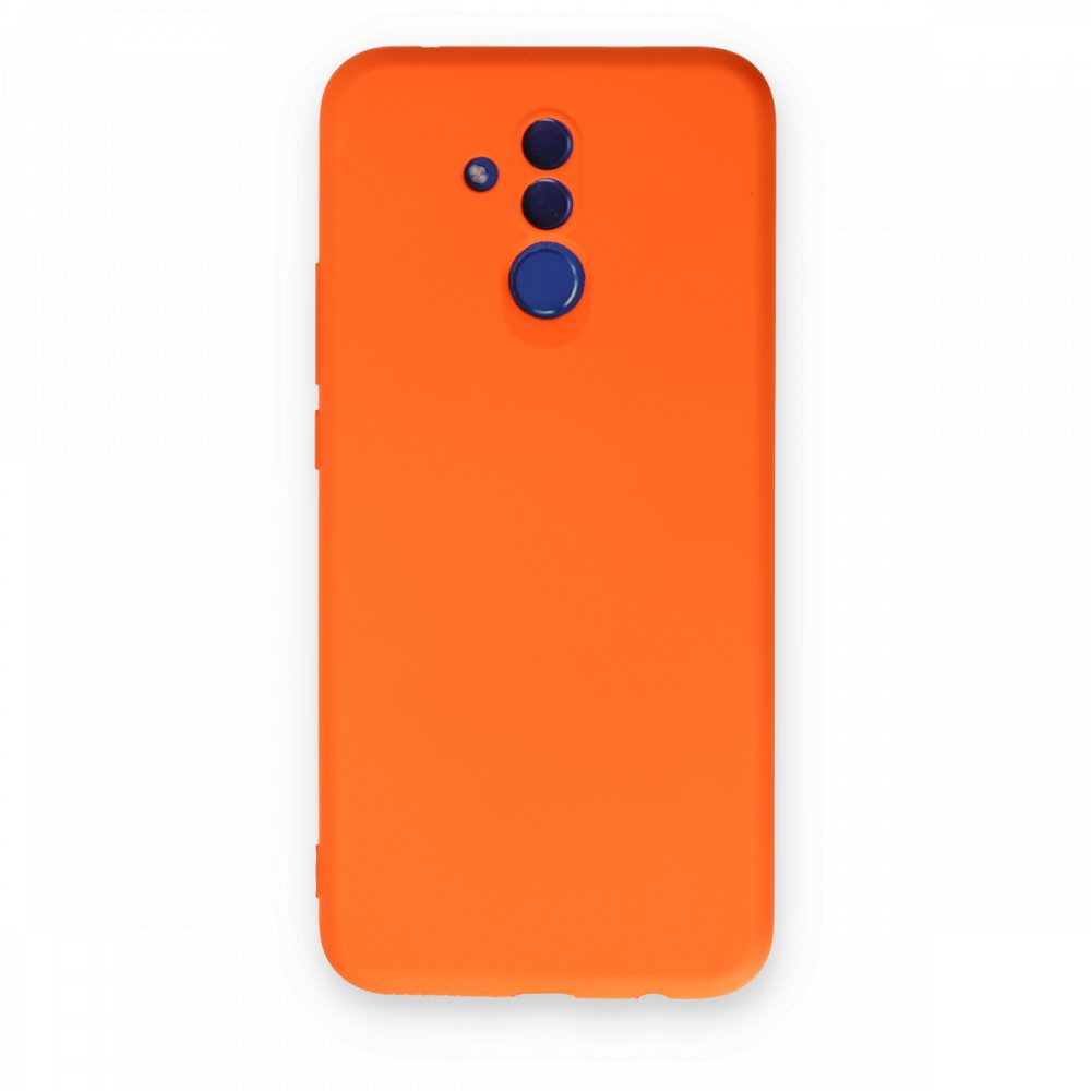 Newface Huawei Mate 20 Lite Kılıf Nano içi Kadife Silikon - Turuncu