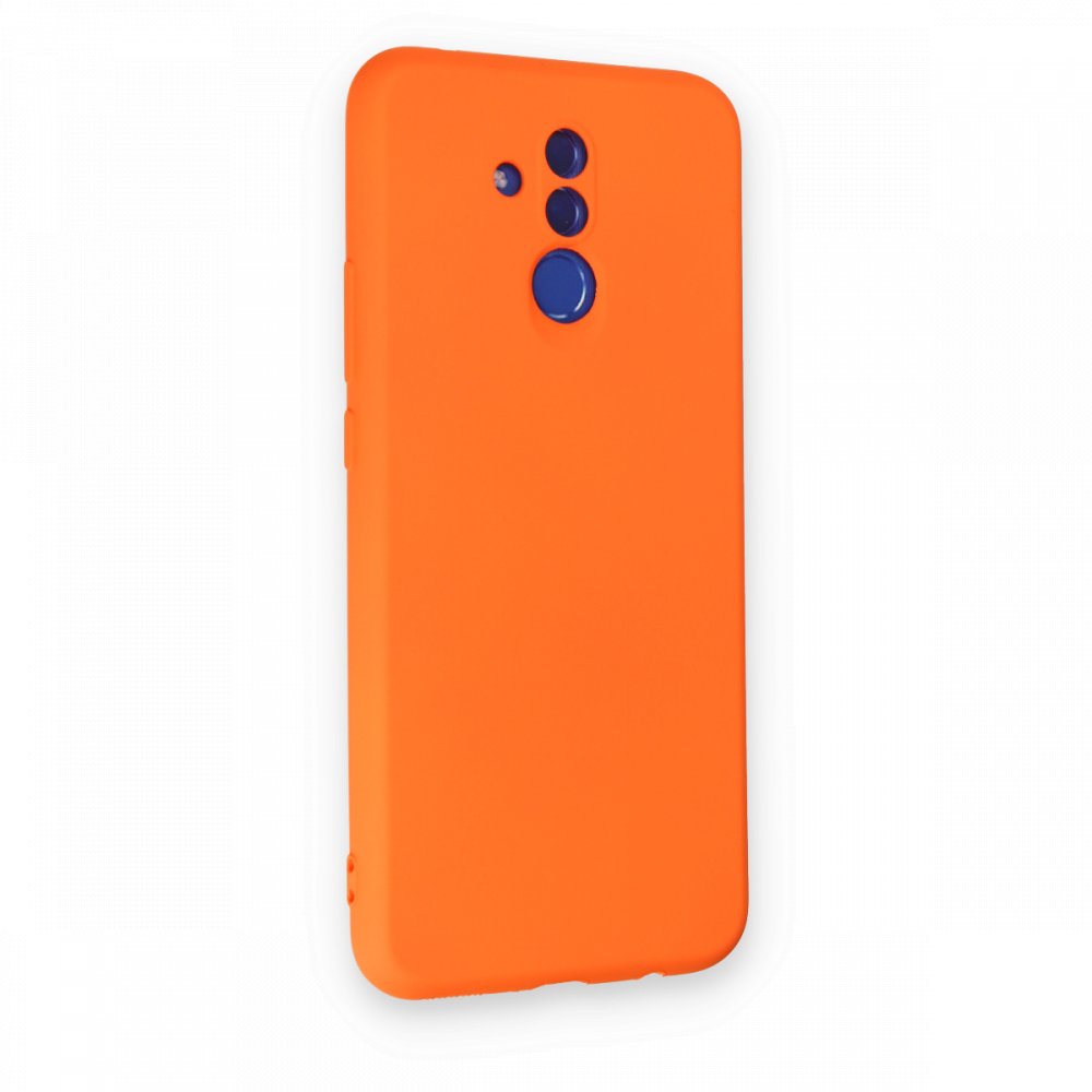 Newface Huawei Mate 20 Lite Kılıf Nano içi Kadife Silikon - Turuncu