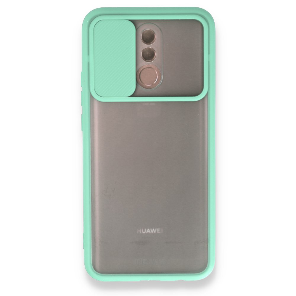 Newface Huawei Mate 20 Lite Kılıf Palm Buzlu Kamera Sürgülü Silikon - Turkuaz