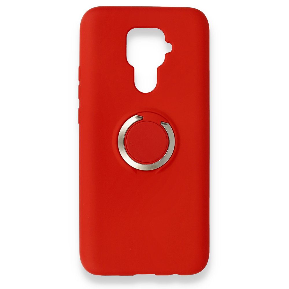 Newface Huawei Mate 30 Lite Kılıf Viktor Yüzüklü Silikon - Kırmızı