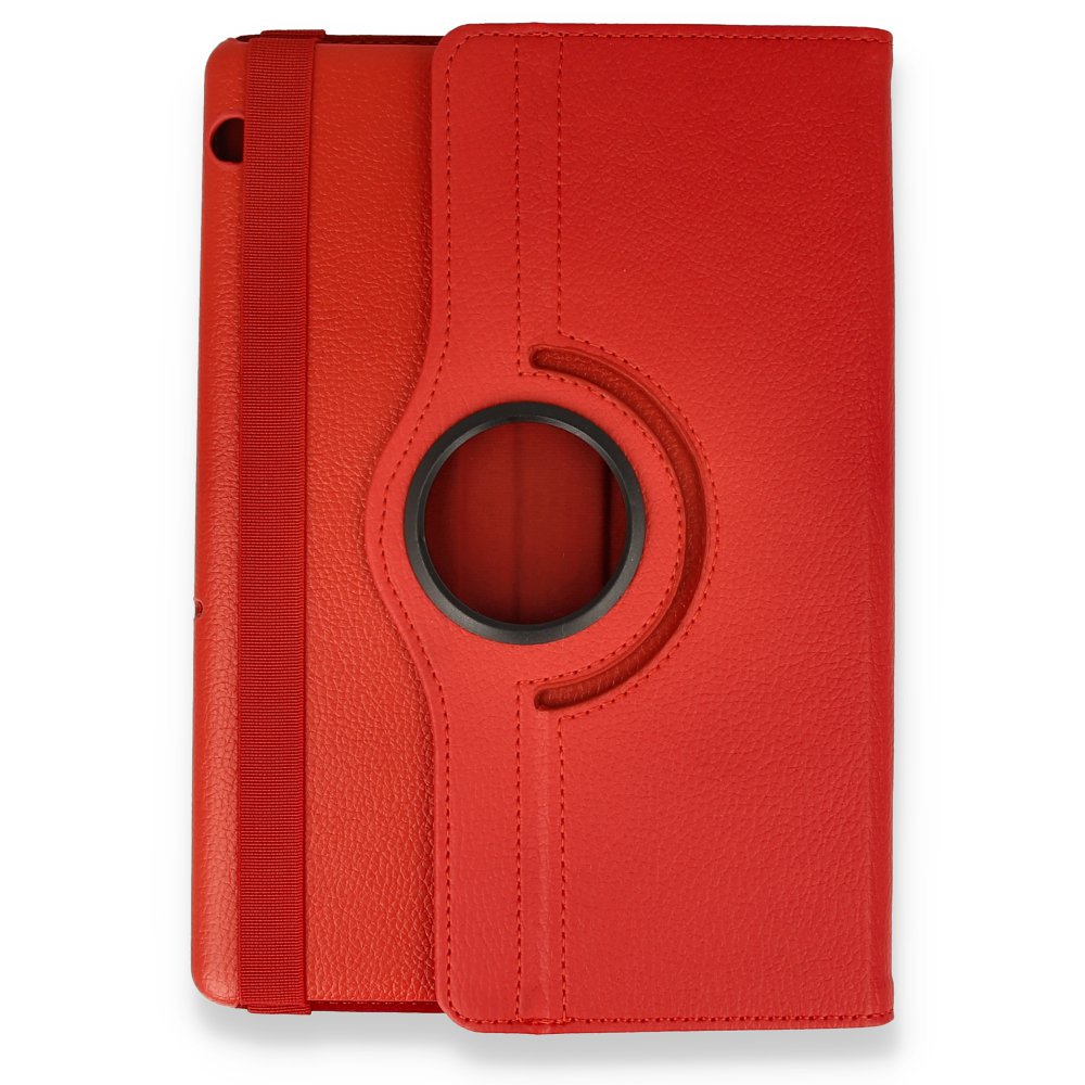 Newface Huawei MediaPad T5 10 Kılıf 360 Tablet Deri Kılıf - Kırmızı